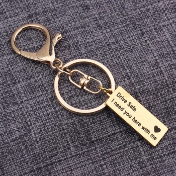 

Lover Boyfriend Couples Gifts Keychain Good Quality Key Ring Jewelry Many Keys Pendant Gift Drive Safe I Need You Here With Me