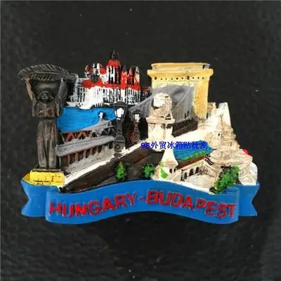 Сувенирный холодильник Budapest Hungary цепной мост полимерный Магнит 3D Магнит-наклейка на холодильник Путешествия Сувенир домашнее украшение