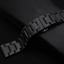 Mat Noir En Céramique Bracelets De Mode style Montre bracelet bracelet fit smart watch gear s3 22mm classique ceinture nouveau arrival2017