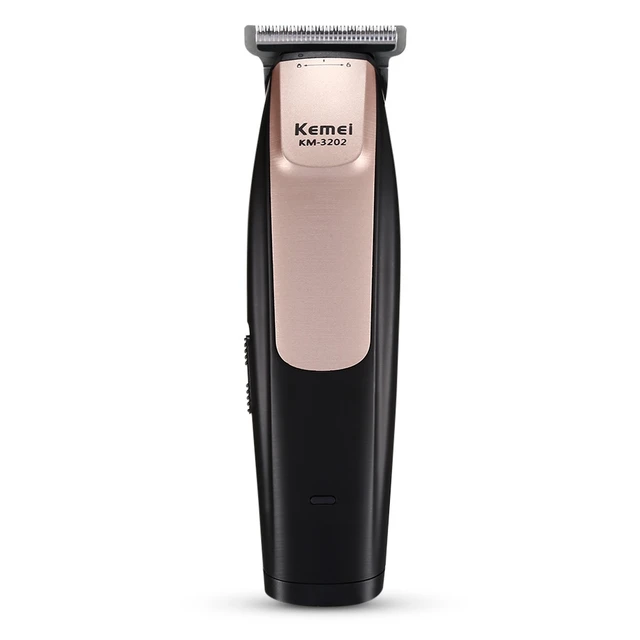 Kemei Bald Special Hair Clipper Stainless Steel Two-way Cutter Repair Hair Trimmer USB Charging Cordless Haircut Machine KM-3202