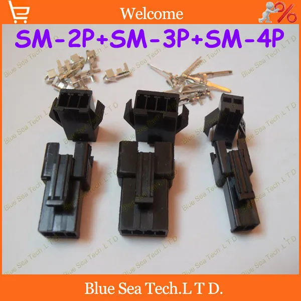 

Free Shipping 150 sets 2Pin+3Pin+4Pin/way plug Connector 2.54mm SM-2P&SM-3P&SM-4P connectors Kits for car / boat ect.