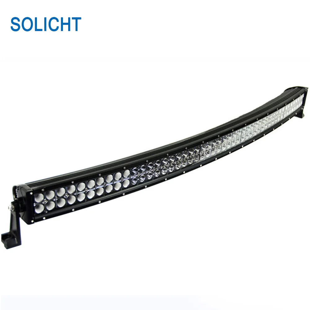 Solicht 52 ''изогнутые 300 W комбо светодиодный свет бар IP67 Водонепроницаемый может занять от 10 до 30 V светодиодный 4X4 изогнутые 52 дюймовый внедорожник светодиодный свет бар