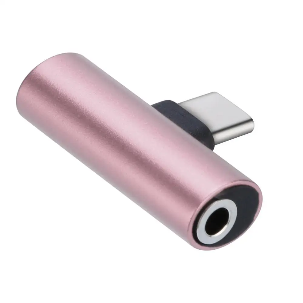 Новое поступление сменный USB-C type C до 3,5 мм Aux Jack аудио кабель адаптер наушники Зарядка для Xiaomi адаптер 19MAR14 - Цвет: RG