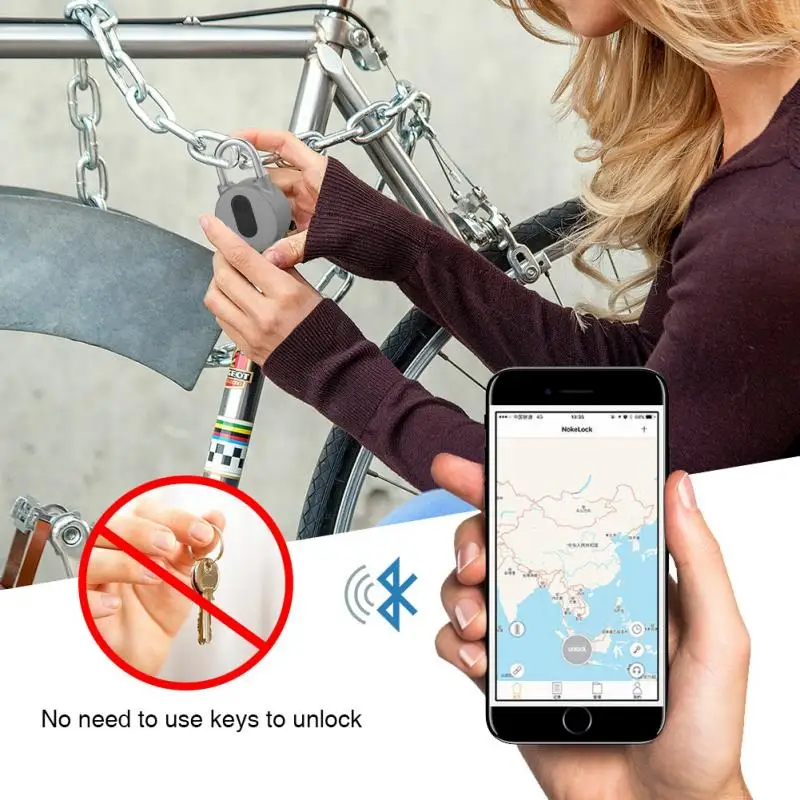 Беспроводной замок без ключа Anti-theft Smart Lock мобильный телефон Bluetooth Приложение используется для дверей рюкзаки велосипедов для хранения
