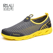 POLALI/водонепроницаемая обувь для мужчин; дышащие сетчатые летние мужские пляжные спортивные уличные Прогулочные кроссовки; Мужская спортивная водонепроницаемая обувь; большие размеры