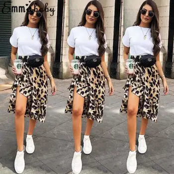 

2019 Women's Mini Skirt Leopard Print High Waist Lady Sexy Fashion Cocktail Club