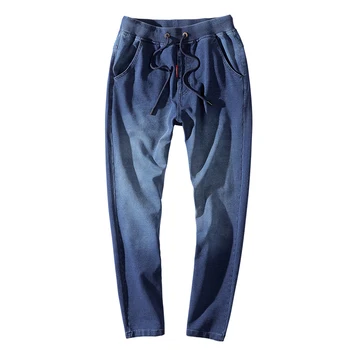

Sweatpants Men Classic Nostalgic Men's Trousers 7XL 8XL Loose Big Size Sport Pant Washed Knitting Elasticity Running Gym Pants