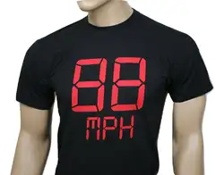 Назад в будущее 80 s вдохновил мужчин s фильм T-Shirt-88mph печатных мужчин t-shirt с коротким рукавом смешные футболки
