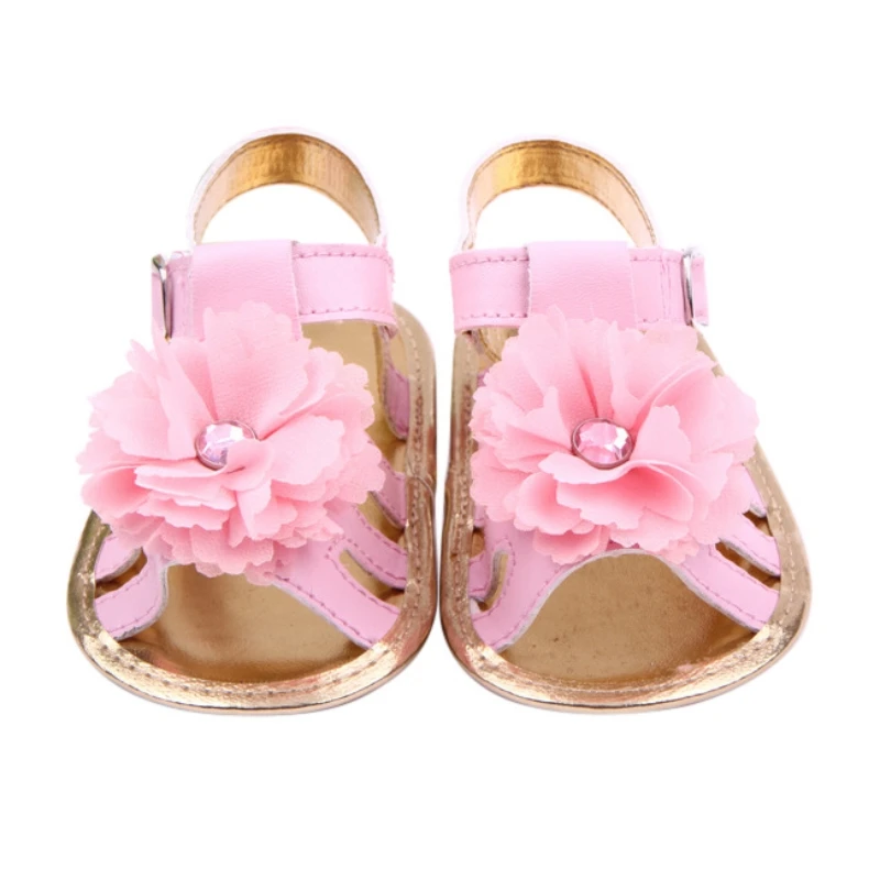Baby Shoes Girls Summer Cute Baby Sandals Shoes Skidproof Toddlers Infant Baby Flower Shoes PU Leather shoes