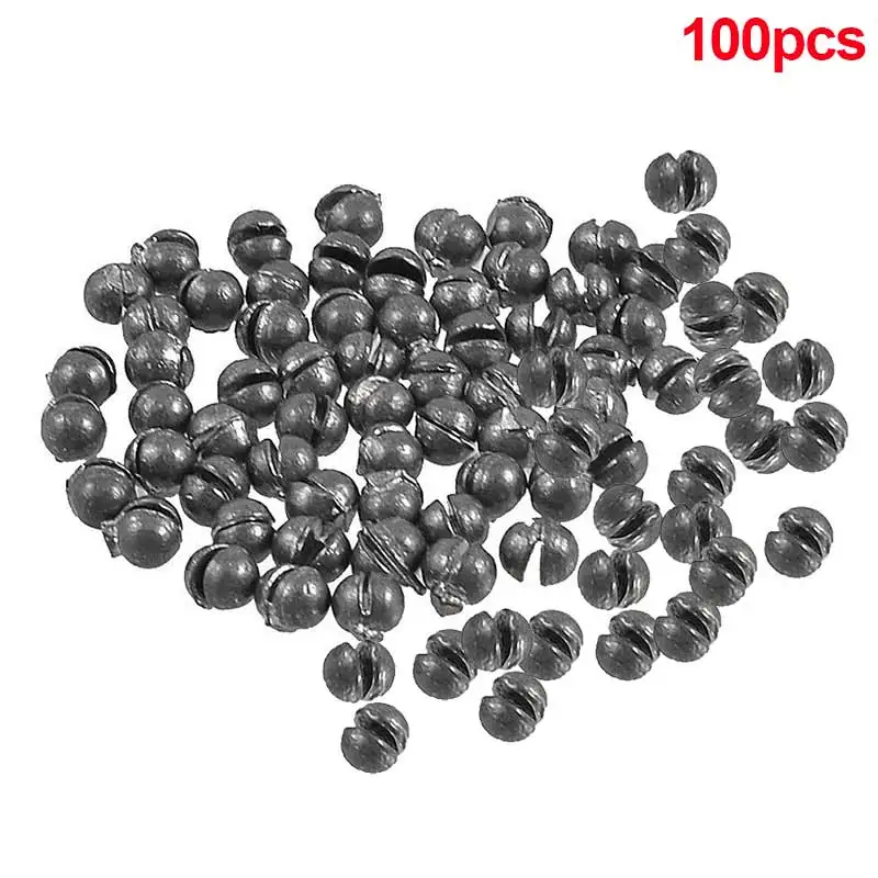 

100pcs 0.5g Fishing Weight Fishing Sinker Split Lead Shot Sinker Round Split Shot Dispenser Fishing Tackle Tools FH99