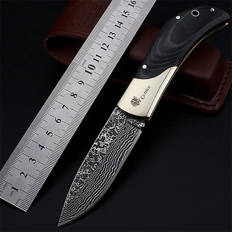 2018 New Hot Sale High Quality Damascus Outdoor Tactical Folding Knife