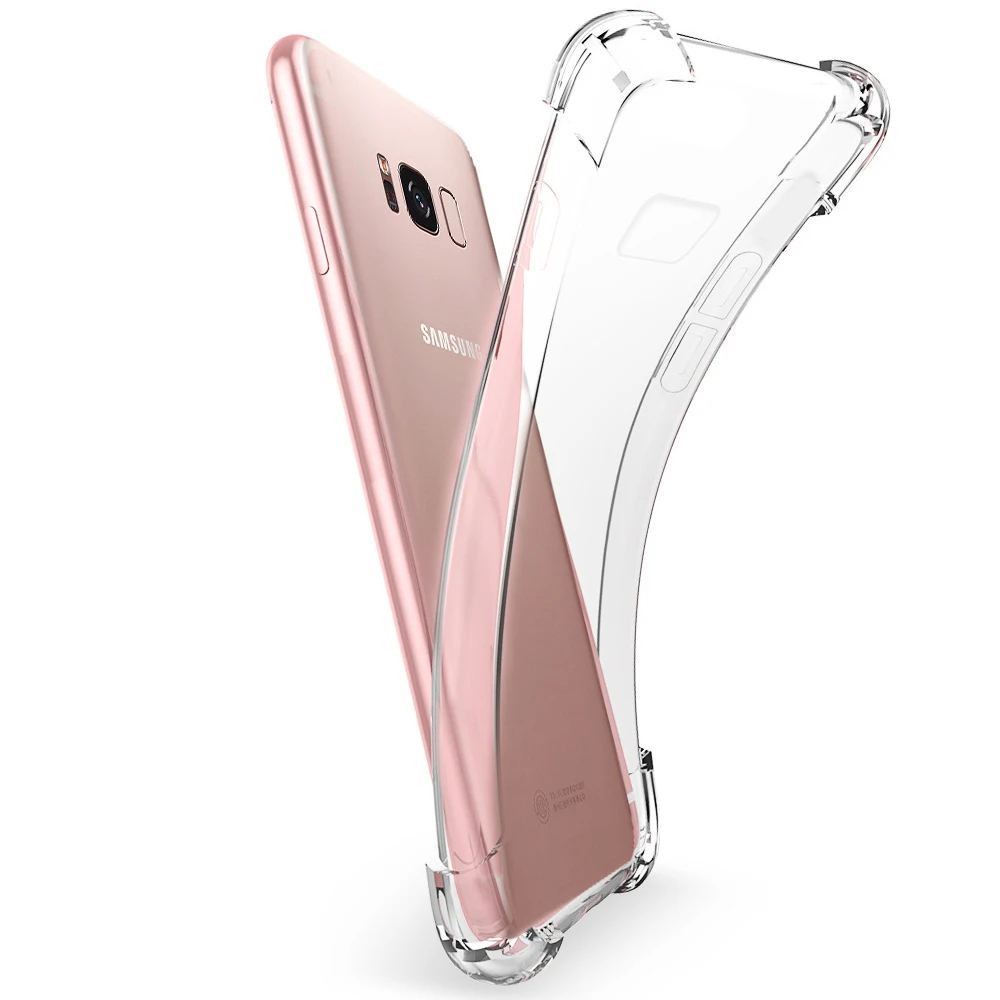Прозрачный чехол-бампер для Samsung Galaxy A8 Plus A5 A6 S8 S7 S9 Note 8 J3 J5 J7 2016/2017 |