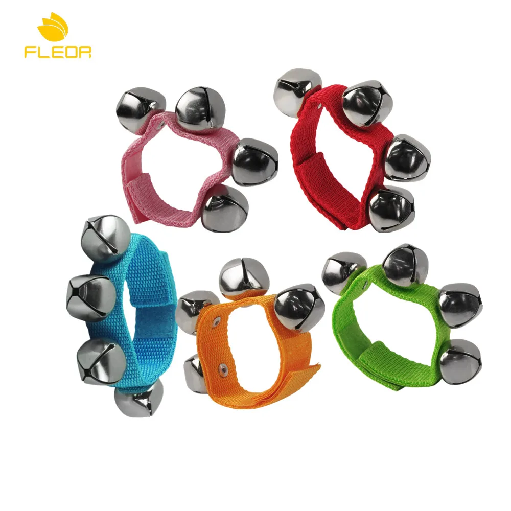1PCS Children Wrist Bells Rattles Metal Bells Colored Nylon Cloth