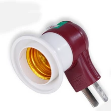 220 В/110 В E27 Светодиодная лампа гнездо адаптера держатель с переключателем, 5 предметов