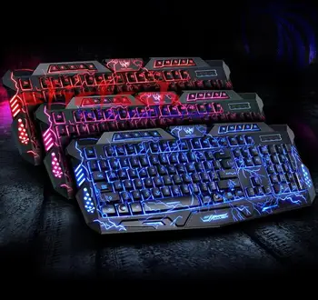 

by dhl or ems 50 pcs Backlight LED Pro Gaming Keyboard M200 USB Wired Powered Full N-Key for LOL Dota 2 Computer Peripherals
