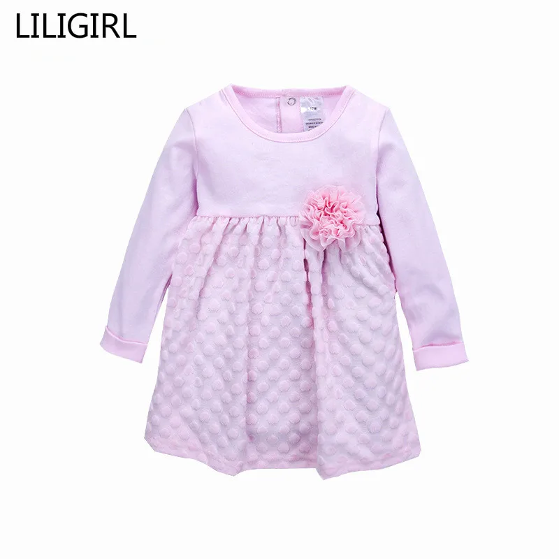 

Baby Girl Clothes New Heart Dress Autumn Winter Full Sleeves Girls Velvet Tops Blouse Soft Pirncess Infant Dresses