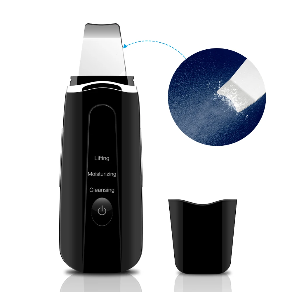 

New Ultrasonic Ion Skin Scrubber Remove Dirt Blackhead Reduce Wrinkles and Spots Deep Face Cleaning Machine Beauty Tools