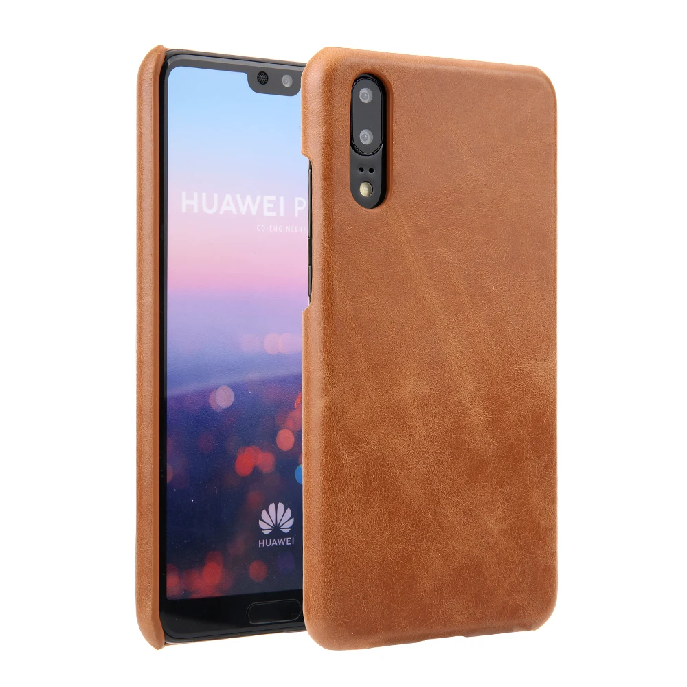 Luxury Retro Cowhide Case For Huawei P20 Pro Genuine Cow Leather Phone cover for Huawei P20 Case P20 Plus P20+ phone bag Fundas