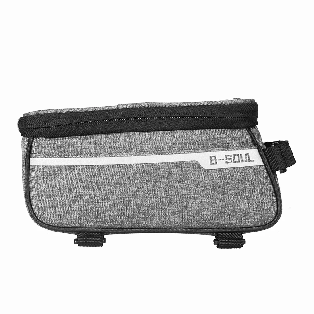 

SEWS-B-SOUL Waterproof Bicycle Bags Touch Screen Cycling Bags Panniers Bike Frame Front Tube Storage Bag 6.0 Inch