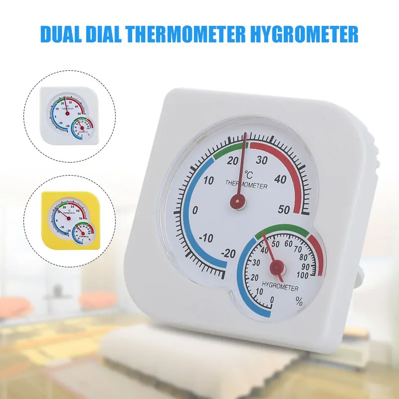 

Indoor Hygrometer Digital Thermometer 2 Color ABS Temperature Sensor Home Supplies Greenhouse Convenient Professional Gadget