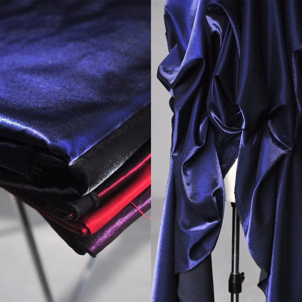 

Shiny Rayon Nylon Charmeuse Material Evening Dress Fabric Tissu