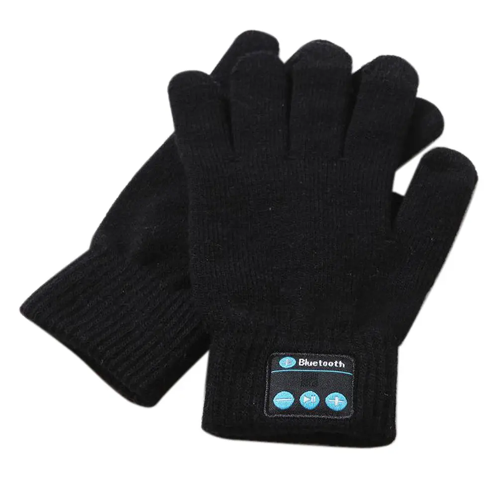 2017 Touch Screen Wireless Bluetooth Headphones Winter Knit Warm Winter Mittens Finger Gloves for Smartphone Headset Speaker