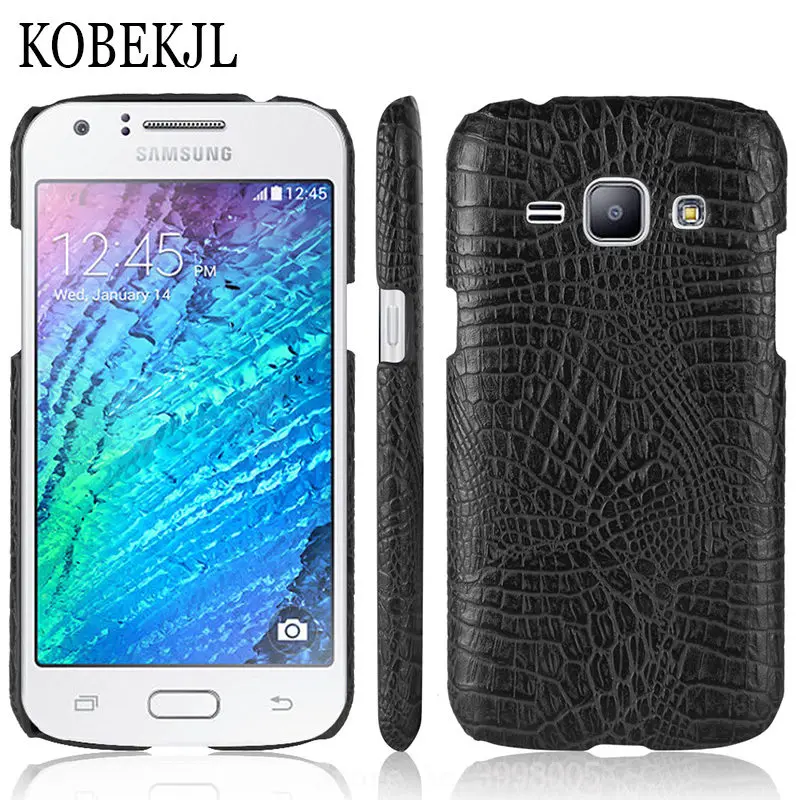 Для Samsung Galaxy J1 2015 чехол твердый Роскошный для телефона из искусственной кожи J 1
