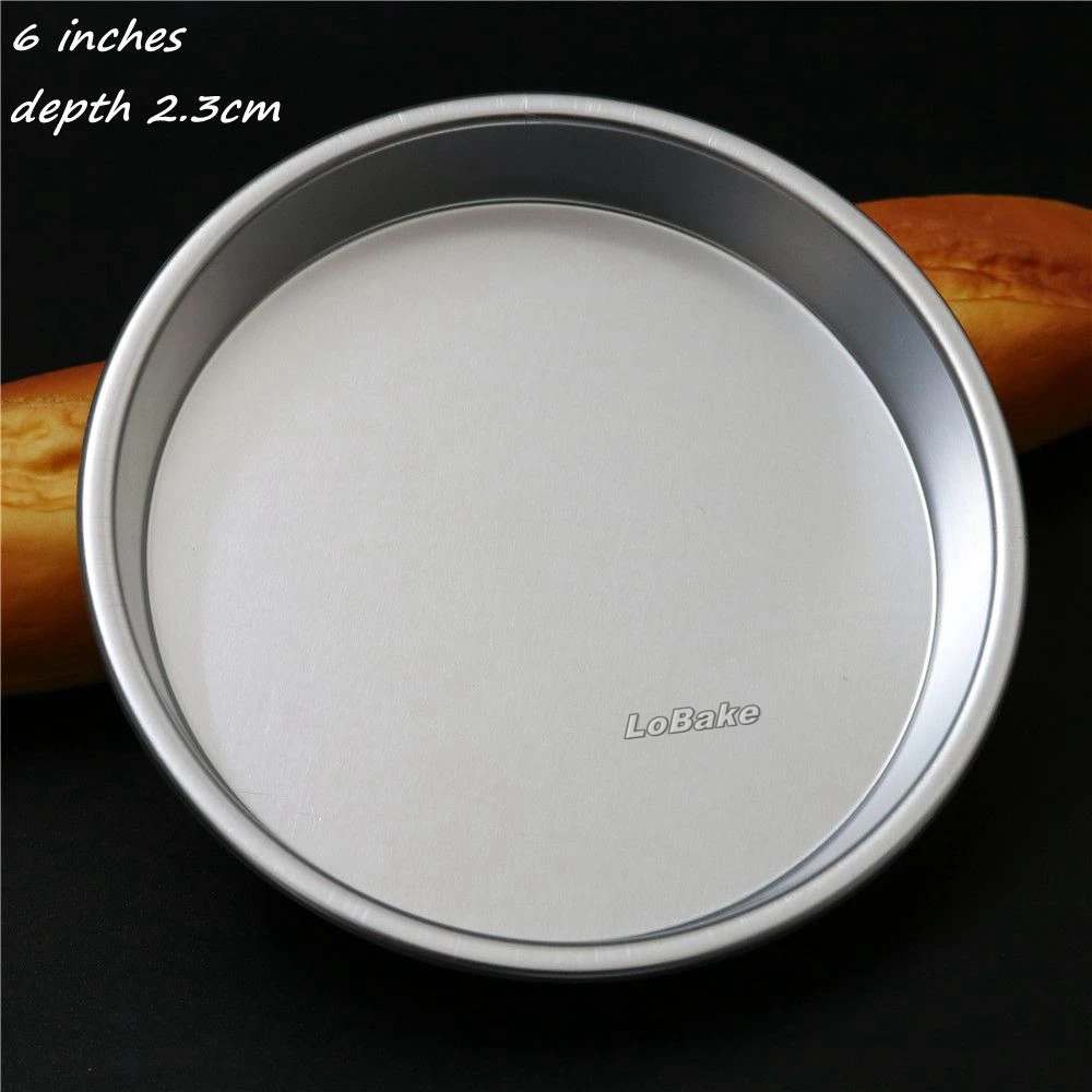 

New 6 inches 2.4cm depth aluminium round shape pizza pans stones pie pan baking tray plate mold for DIY home kitchen bakeware