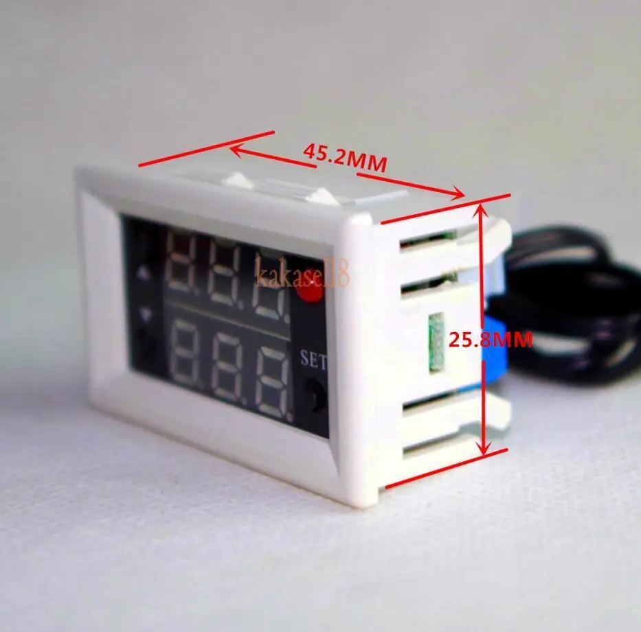 

DC 12V Digital LED Temperature Controller 10A Thermostat Control Switch +Probe