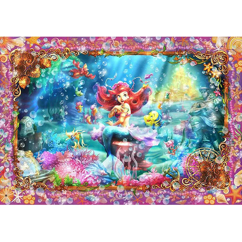 

5D DIY Diamond Painting By Number "Cartoon Mermaid" Embroidery Cross Stitch Mosaic Crystals Picture Animation Art & Characters