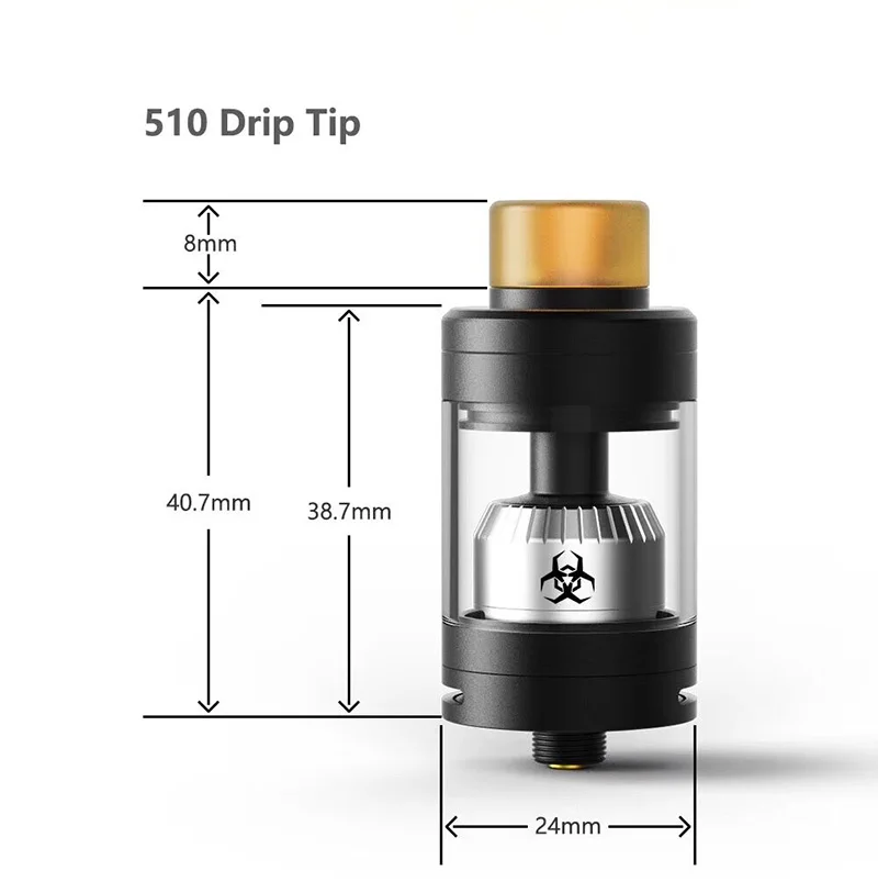 Original Advken Dominator Subohm Tank 24mm with Diy deck electronic cigarette atomizer tank for 510 thread vape mod vs TFV 8 Original Advken Dominator Subohm Tank 24mm with Diy deck electronic cigarette atomizer tank for 510 thread vape mod vs TFV 8