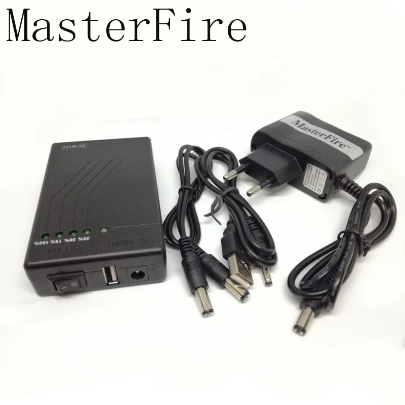 MasterFire 10 шт./лот DC 12 В/3800 мАч USB 5 В/5600 мАч литий-ионная аккумуляторная батарея комплект литиевых батарей для камеры видеонаблюдения