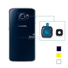 3 комплекта для Samsung Galaxy S6 Edge стеклянный объектив камеры+ крышка объектива Запасная часть с клейкой наклейкой