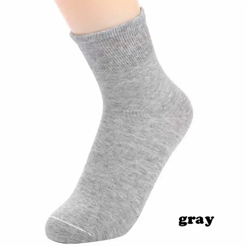 Fcare 10 шт. = 5 пар, осенние и зимние мужские носки, носки для диабетиков, хлопок, 39-43, европейский размер, бизнес Размер - Цвет: gray