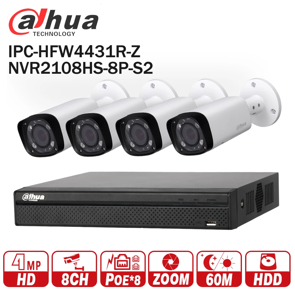 Dahua NVR Security CCTV Camera Kit NVR2108HS 8P S2 ...