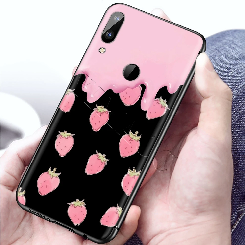 Kawaii японский клубничный молочный чехол для Xiaomi Redmi MI Note MAX 3 6a 7 6 8 9 10 GO SE A1 A2 A3 Lite 8A F1