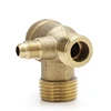 Male Thread 3 Way Metal Air Compressor Check Valve Gold Tone T25 Drop ship ► Photo 3/6