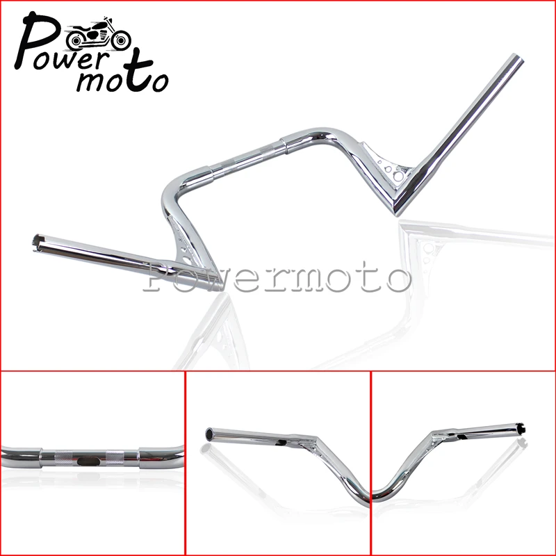 Хромированный руль мотоцикла 1" Rise Handle Bar для Harley Sportster Touring Softail FLST FXST XL Custom