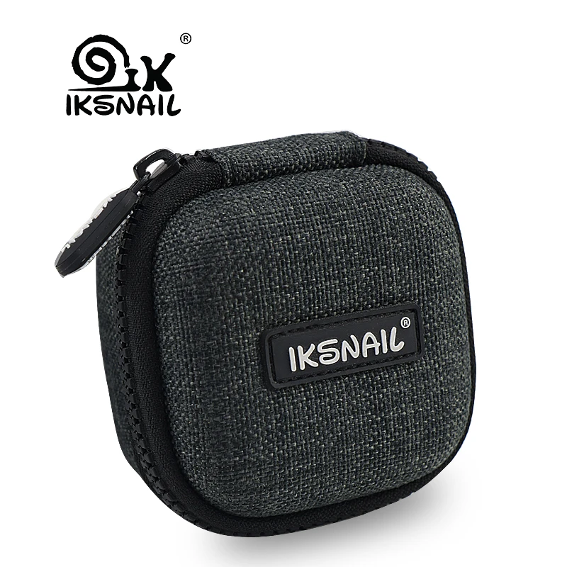 IKSNAIL (ссылка клиента) чехол для наушников из волокна наушники с молнией Жесткий