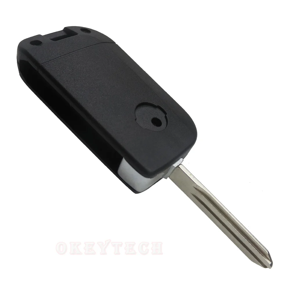 OkeyTech ключ оболочки модифицированный 2 кнопки флип складной дистанционный ключ-брелок от машины чехол для Nissan Qashqai Primera Micra Navara Almera