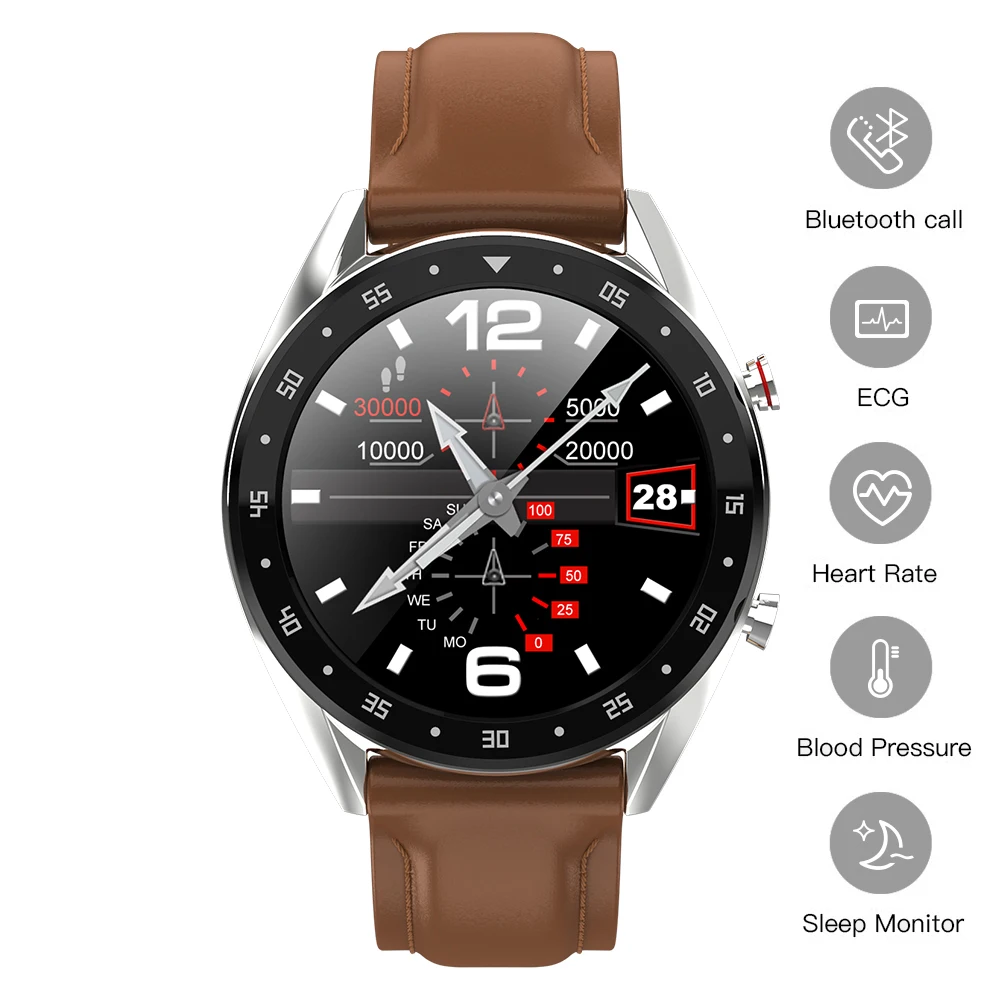

Smart Watch Bluetooth Call Watch ECG+PPG Fitness Tracker Heart Rate Blood Pressure Smartwatch Men Sport Watch For IOS Android