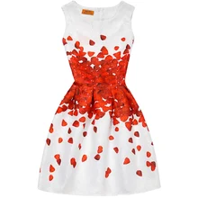 Платье для девочек-подростков летние модные платья принцессы без рукавов трапециевидной формы праздничная одежда для девочек также может быть для мамы и ребенка vestidos