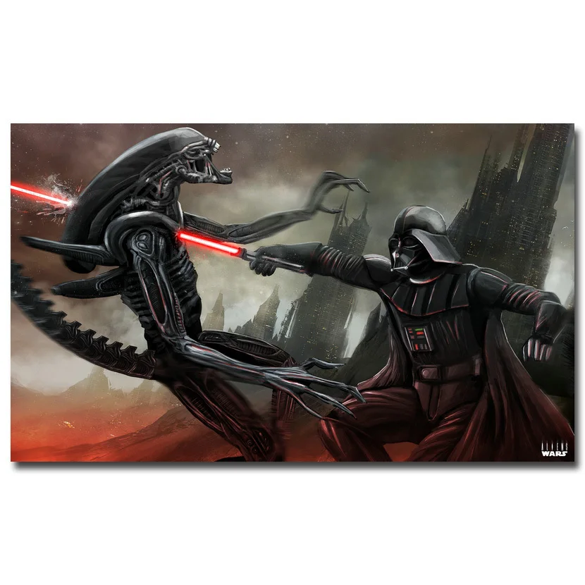 Art Print Poster Canvas Aliens Poster Art Silk Fabric Hot Movie
