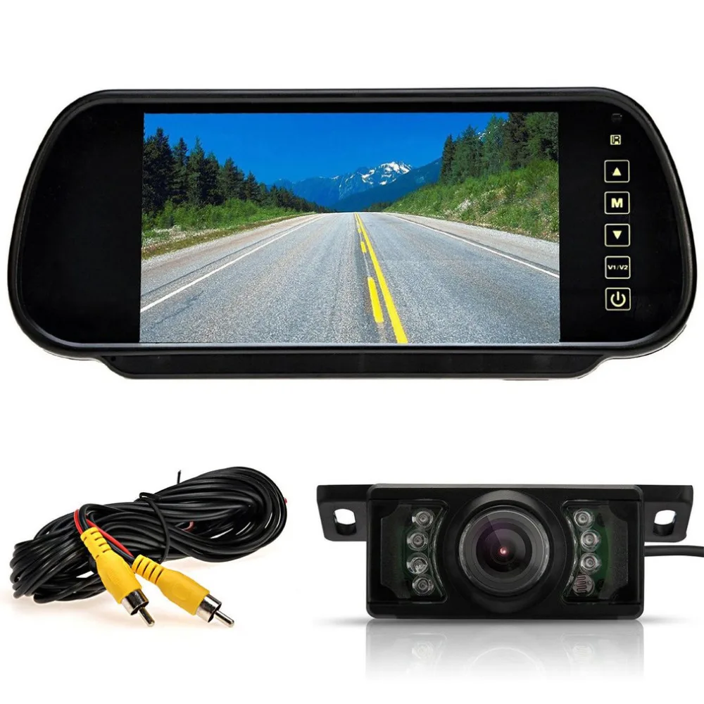

Wireless Rearview Kit 7-Inch LCD Mirror Monitor + Infrared Reversing Camera Car Refitting Accessories For Car Bus Van