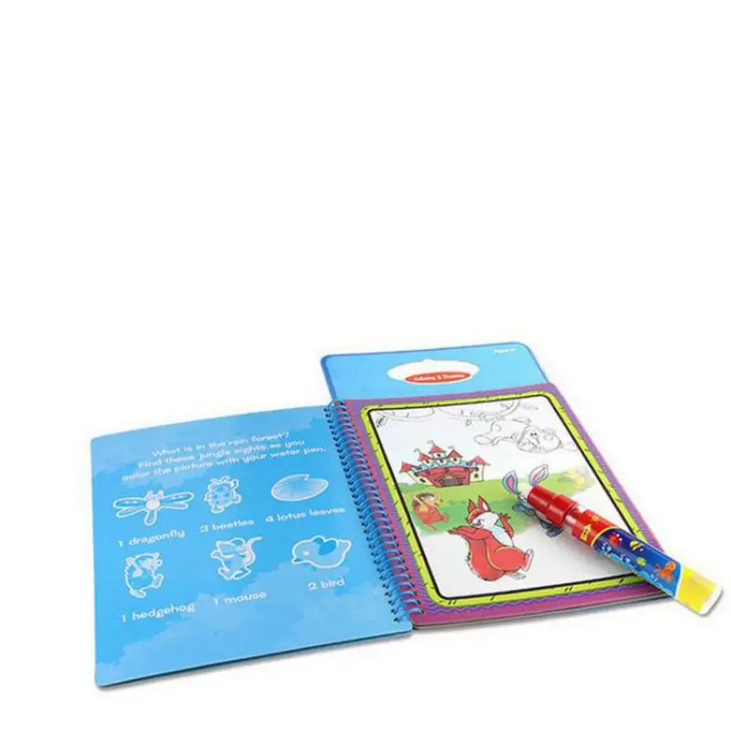 Magic Water Drawing Books Magic Pen Water Coloring Book Painting Board Animals Life Theme Toy Magic Water Drawing Books Magic Pen Water Coloring Book Painting Board Animals Life Theme Toy