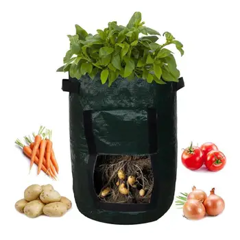 

35CM*45CM Organic Waste Kitchen Picnic Organizer Garden Planting Bag PE Planter HomePlanting Bag DIY Potato Grow Planter