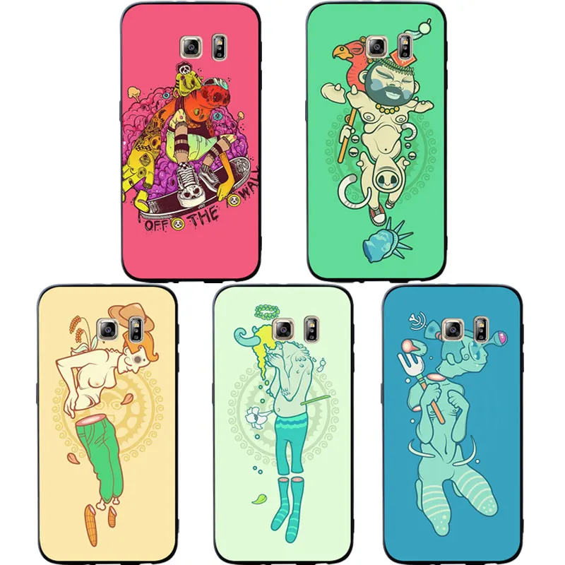 Граффити личность чехлы крышка для samsung Galaxy S10 e S9 S8 S7 S6 край плюс мягкий