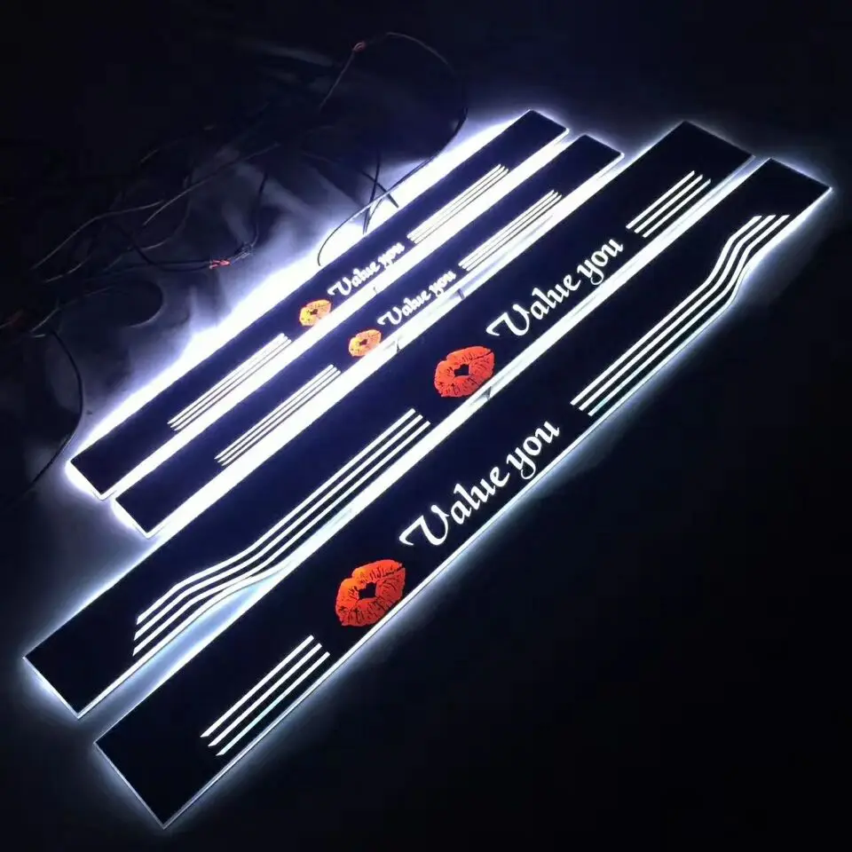 Us 50 99 Custom Made Special Led Door Sills Moving Scuff Plate Pedals Entry Guards Boards Sill Panel Light Sticker For Honda City In Car Light