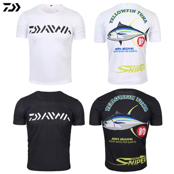 

Daiwa Clothes for Fishing Summer Tshirt Breathable Anti-sweat Sport Quick Dry T-shirt Anti-uv Men Outdoor Cycling Fishing Tshirt