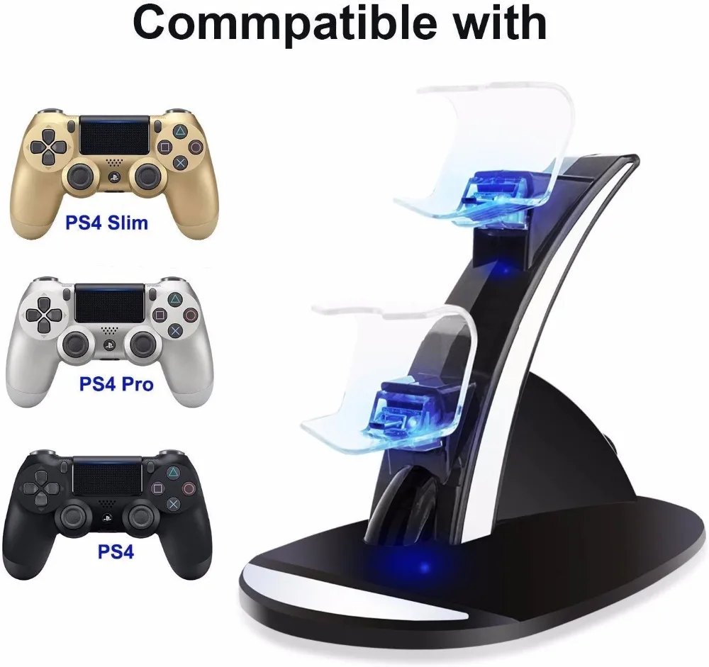 

ps4 ps4 pro ps4 slim Dual Stand with Charger Play Station ps 4 Base for SONY Playstation 4 Accessories Game Consola Juegos